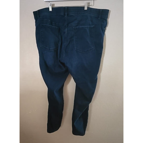 Old Navy Rockstar Blue Denim Super Skinny High Rise Jeans Womans Plus Size 24 - Picture 2 of 4